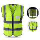  Hi Vis Reflective Waistcoat Night Glowing Fluorescent Vest with Pocket