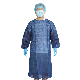 Dark Blue Elastic Cuff Disposable PP Non Woven Isolation Gown Protecting The Workers From The Dust and Pollution manufacturer