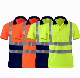  2023 Wholesaler Price Safety Polo Short Sleeve Workwear T-Shirt Protective Hi-Vis Clothes with 5cm Reflective Tapes