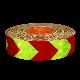  5cm Fluorescent Green Red Arrow Adhesive Pet Film Truck Road Safety Warning Reflective Tape