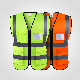  Polyester Multi Pocket Zipper Construction Work Clothing High Visibility Security Reflective Safety Vest with Logo