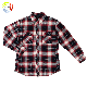  Custom Design Casual Dark Plaid Pattern Fancy Long Sleeve Flannel Plaid Cotton Shirts for Men
