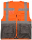  High Visibility Safety Vest with Pockets, Mic Tab, Reflective Strips and Zipper