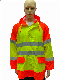  Working Rain Coat with Reflective Strap & Hood