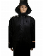 Reflective Waterproof Black PU Jacket Custom Rainwear