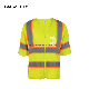  100% Polyester Mesh Safety Reflective Pocket Short Sleeve Shirt