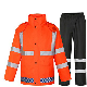  High Visibility Reflective Safety Workwear Waterproof Suit Rain Jacket and Pants