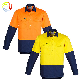  Men′s Two Tone Work Shirt with Chest Pockets High Vis Safety Work Shirt Custom Uniform Wear Cotton Drill Shirts