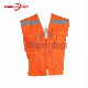  High Visibility Reflective Safety Vest Economy Mesh Zippered Contrast Safety Vest