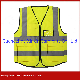  Hot Sale Logo Printing Unisex Breathable Outdoor Road Work Vest Yellow High Visibility Reflective Safety Vest (W502)
