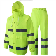  High Visibility Raincoat with Reflective Tape