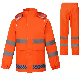 Waterproof Custom Hivis Reflective Tape Cotton Safety Uniform Coveralls Rain Coat