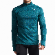  1/4 Zipper Men Long Sleeve Fitted Gym T Shirts with Reflective Strip