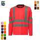  Custom 100% Polyester Reflective Hi Vis Men Safety T Shirt