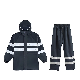 PVC Raincoat Rain Suit Customized Waterproof Windproof Reflective Strip Rainwear