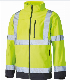  OEM High Visibility Two Tone Water Repellent Soft Shell Jackets Windproof Reflective Work Jacket