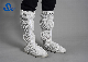  Grid and Stripe Polyester Industrial Used Antistatic Cleanroom Booties ESD Boot