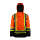  Custom Security Reflective Tape Hoodie Reflective Raincoat for Men′s Winter Workwear Hi Vis Jacket