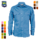  Casual Pure Color Quality Men′s Workwear Uniform Shirts