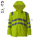 PU En20471 High Visibility Man Safety Reflective Rain Jacket