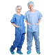  Disposable EU Standard Hospital Uniform Doctor PP SMS Scrub Suit
