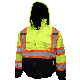  Security Clothing ANSI Class 3 High Visibility Bomber Safety Jacket Working Uniform