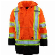  OEM Mens Jacket Visibility Working Jacket Reflective Hi-Viz Safety Parka