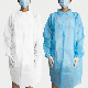  35GSM Disposable PP Non Woven Fabric Lab Coat with T-Shirt Collar