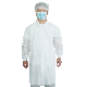  Disposable Non Woven Lab Coat with Velcro/ Button for Working Suit