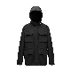  Classic Black Men Raincoat Jacket of Multi-Pockets
