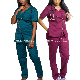  Medical Hospital Staff Coat Front Zipper Nurse Uniforms Scrubs Sets