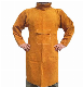  Leather Welding Jackets 103cm Length Long Welding Apron, Flame Resistant Welder Clothes Coat with Sleeves, Wear-Resistant Anti-Scald Welding Cape for Most Men
