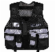  Custom High Visibility Security Logo Reflective Safety Work Uniform Vest with Many Pockets