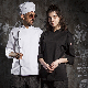  3/4 Sleeve Chef Jacket Coat with Dress Pleats Chef Uniform Workwear for Hotel and Restaurants