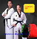  Guangzhou Factory Custom Made Professional White Black Collar Taekwondo Uniform for Training (W2311)