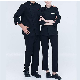  Unisex Coffee Waiter Service Jacket Workwear Double-Breasted Working Chef Shirt Uniform for Restaurant Hotel Bar
