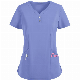  OEM Polyester Rayon Spandex Doctor Shirt Stretch Medical Scrub Top Nurse Uniform