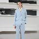  Plus Size Long Sleeve Women′s Suit Set Button Solid Color Business Pants Blazer Office Career Wear Women′s Suits