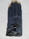  Lady Fashion Leather Gloves with Flower Decoration (JYG-23027)