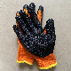  Wool-Polyester Knitted Anti-Slip Wear Resistant Crinkled Late Palm Coating Workers Gloves