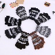 Cheap Mohair Wool Acrylic Brushed Half Finger Fingerless Magic Knit Gloves Plush