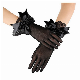 Wholesale Bridal Wedding Dress Short Mesh Black Lace Bowknot Gloves