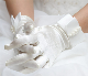  Ladies Wedding Dress Accessories Bridal Wedding Satin Cropped Ceremonial Gloves