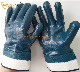  Cotton Jerser Safety Cuff Nitrile Fully Coated Hot Oil Proof Work Gloves /Heavy Duty Industry Working Gloves /Oil Exploitation Work Gloves for Men