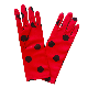  Children′s Ladybug Girl Clothes Accessory Gloves Halloween Dress up Party Dress DOT Gloves
