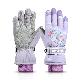 Winter Kids Ski Gloves Windproof Waterproof Thickened Velvet Lanyard Beautiful Warm Gloves
