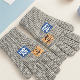 New Men Five-Finger Knitted Patch Thick Plush Winter Gloves manufacturer