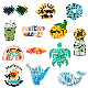  Custom Sunglass Sun Scrunchie Pattern Embroidery Patches with Varsity Jacket Logo