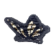  Hot Sale Black and Gold Butterfly Sequin Patch with Iron on Backing