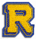 Factory Wholesale Iron on Custom Felt Towel Chenille Letter Patch